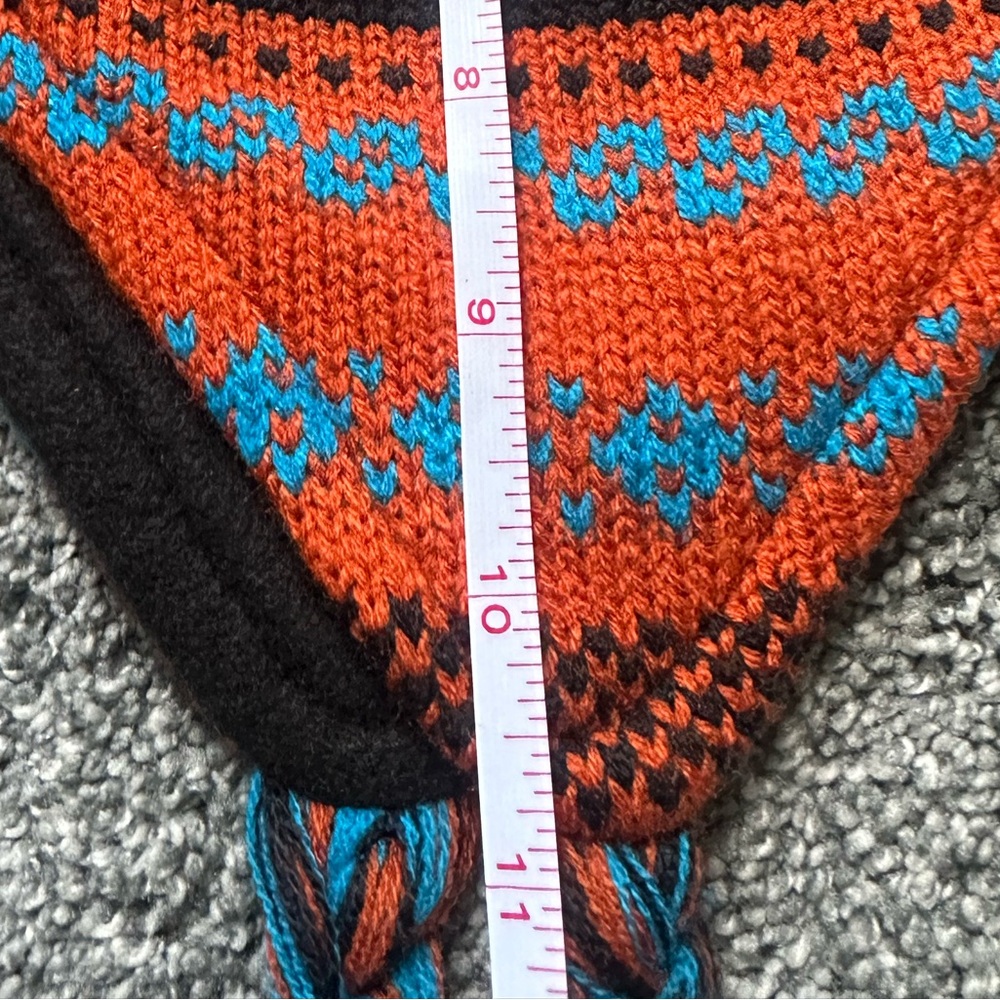 D&Y | Knit Hat in Orange and Blue | big kids/small adult | unisex | like new - Picture 11 of 17